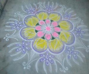 Rangoli: Soft color rangoli!!